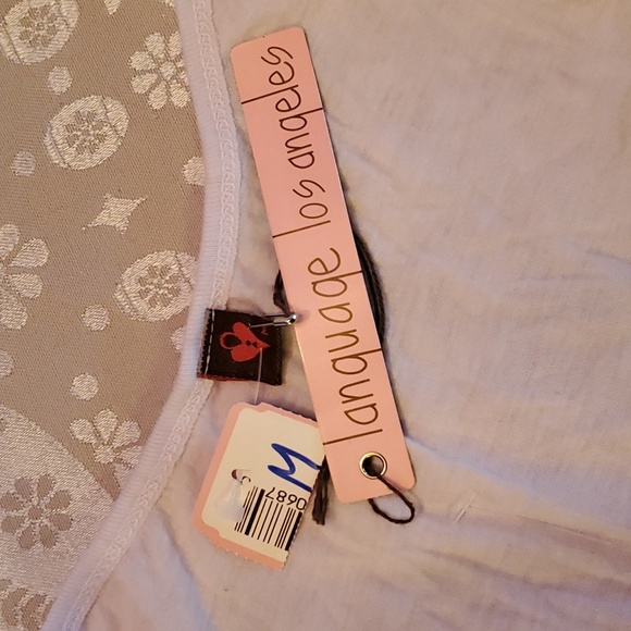 Size M - Language Los Angeles Designer brand Plunging Tunic Beach Coverup Top - Picture 10 of 12